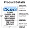 Signmission Please Pardon Our Dust While We, 7 in W x Rectangle, Plastic OS-2PACK-NS-P-710-V-17546 - alternate 5